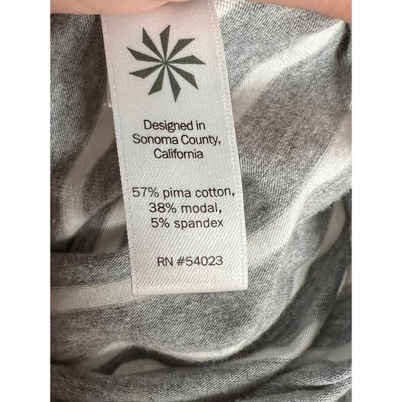 ATHLETA MAKAI ATHLEISURE CASUAL CLASSIC EVERYDAY WEAR STRETCH STRIPED MAXI DRESS - Picture 6 of 6